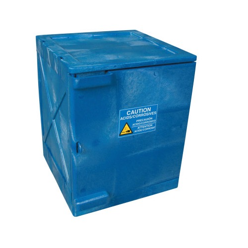 Eagle 1656MBBG Straight-Sided Drum with Metal Band and Plastic Lid with Bungs 55 gal Blue