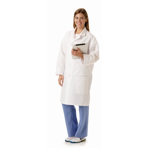 UPC 884389109185 product image for Unisex SilverTouch Staff Length Lab Coats,White | upcitemdb.com