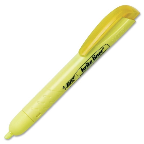 UPC 070330332171 product image for Retractable Highlighter, Chisel Point, 2/PK, Yellow | upcitemdb.com