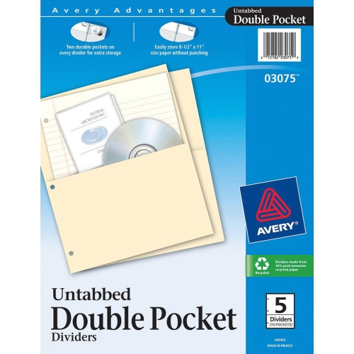 UPC 073333030754 product image for Avery® Untabbed Double Pocket Dividers | upcitemdb.com