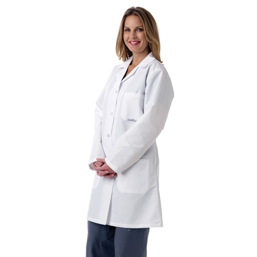 UPC 080196754987 product image for Ladies' Full Length Lab Coat,White,L | upcitemdb.com